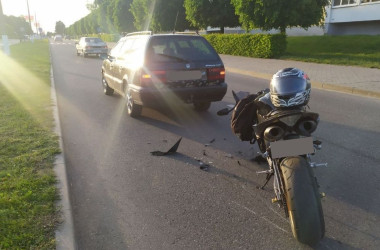 Фото: В субботу в Свислочи произошла авария с участием мотоциклиста